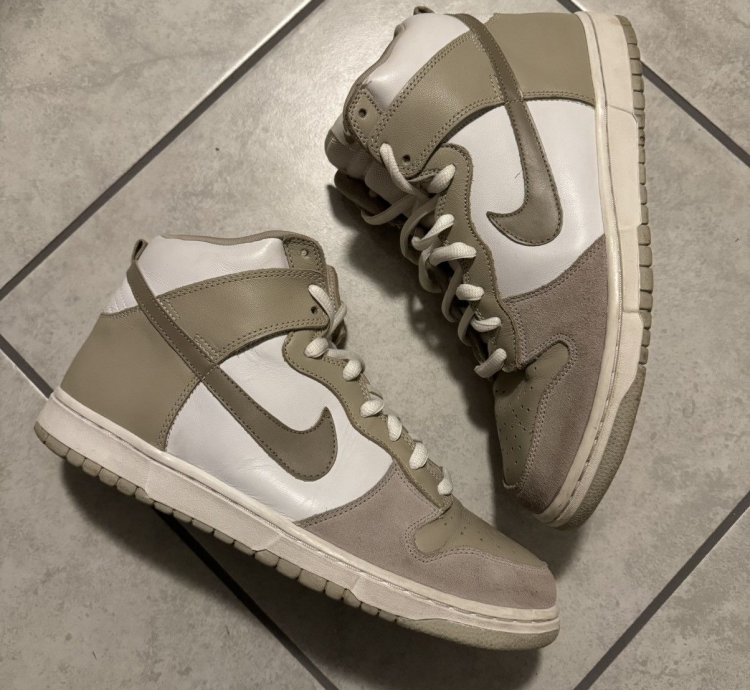 Nike Sb Dunk High White Khaki 2006 Size 12m
