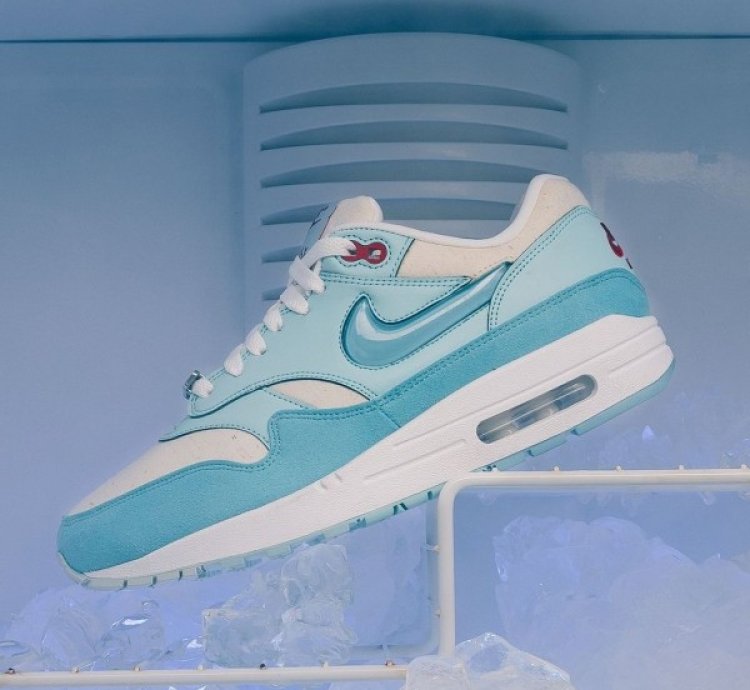 Nik E Air Max 1 Puerto Rico Blue Gale Running Shoes
