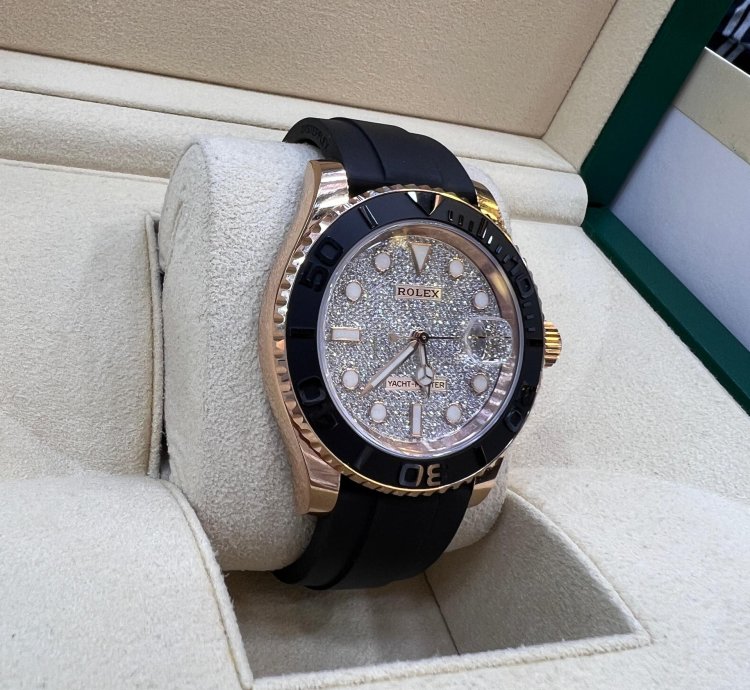 Rolex Yacht-master 40 Pave Diamond Dial Oysterflex