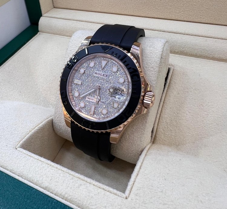 Rolex Yacht-master 40 Pave Diamond Dial Oysterflex