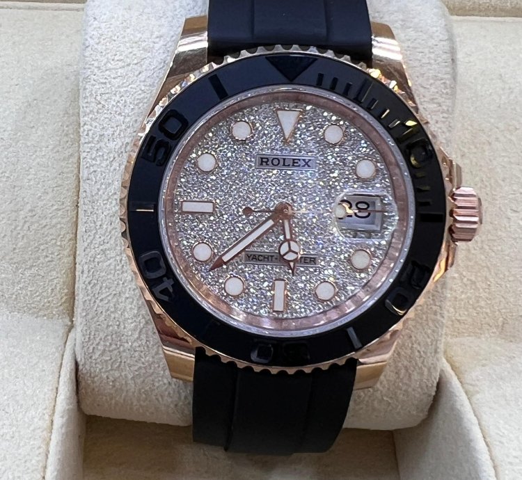 Rolex Yacht-master 40 Pave Diamond Dial Oysterflex