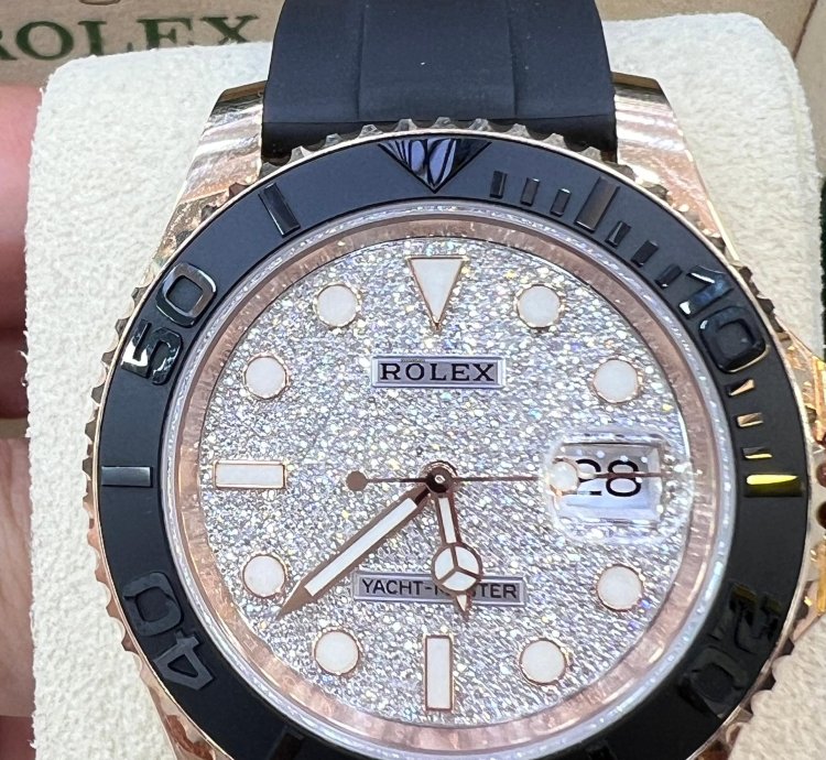 Rolex Yacht-master 40 Pave Diamond Dial Oysterflex
