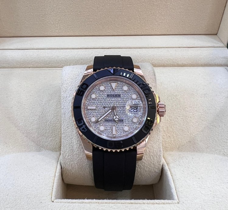 Rolex Yacht-master 40 Pave Diamond Dial Oysterflex