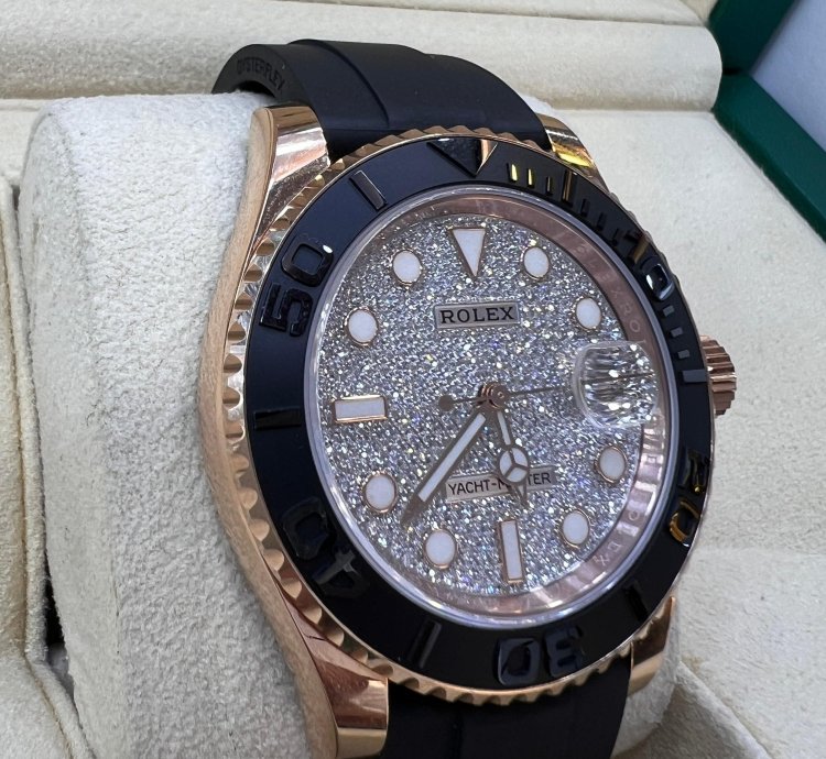 Rolex Yacht-master 40 Pave Diamond Dial Oysterflex
