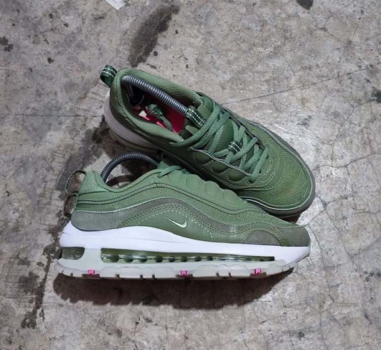 Nik E Air Max 97 Futura Oil Green Running Shoes