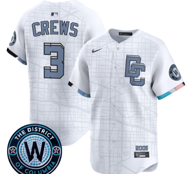 Dylan Crews Jersey 3 Washington Nationals 2025 City Connect Vapor Premier Limited Stitched White