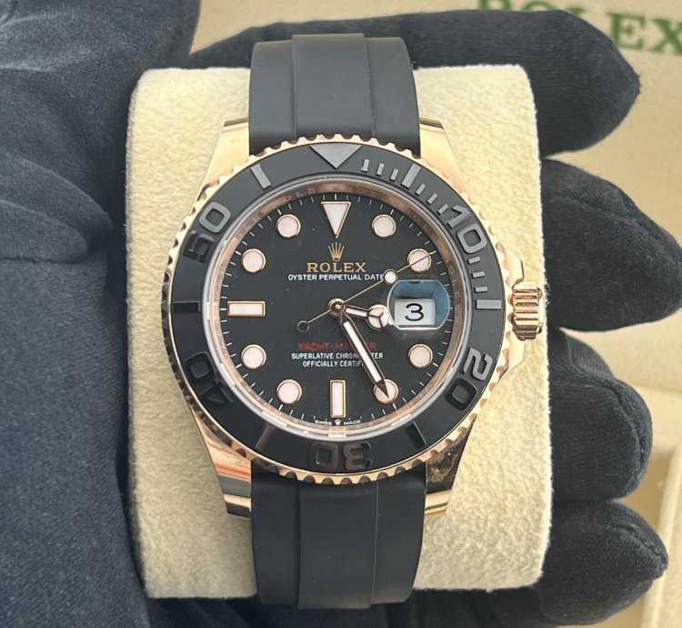 Rolex Yacht-master 40 Rose Gold Oysterflex Braclet