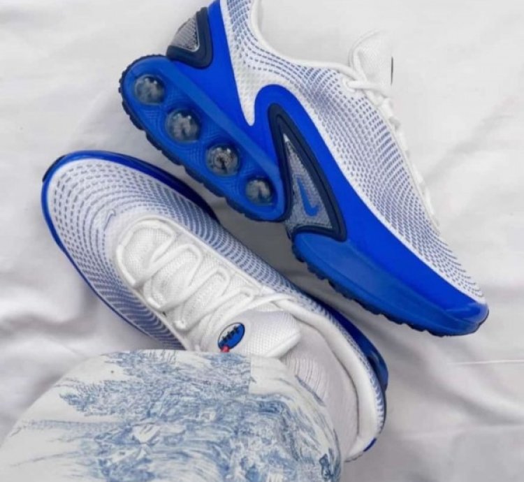 Nik E Air Max Dn Royal Platinum Basketball Sneakers