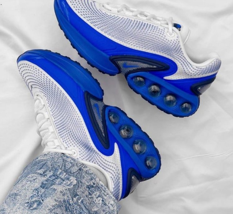 Nik E Air Max Dn Royal Platinum Basketball Sneakers