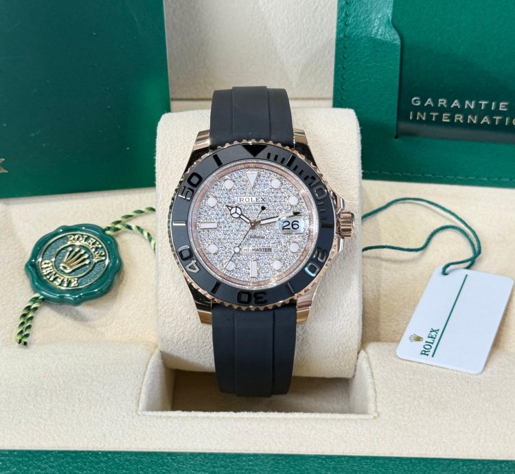 Rolex Yacht-master 40 Rose Gold Oysterflex Diamond Dial 2023