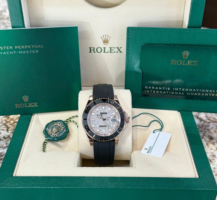 Rolex Yacht-master 40 Rose Gold Oysterflex Diamond Dial 2023