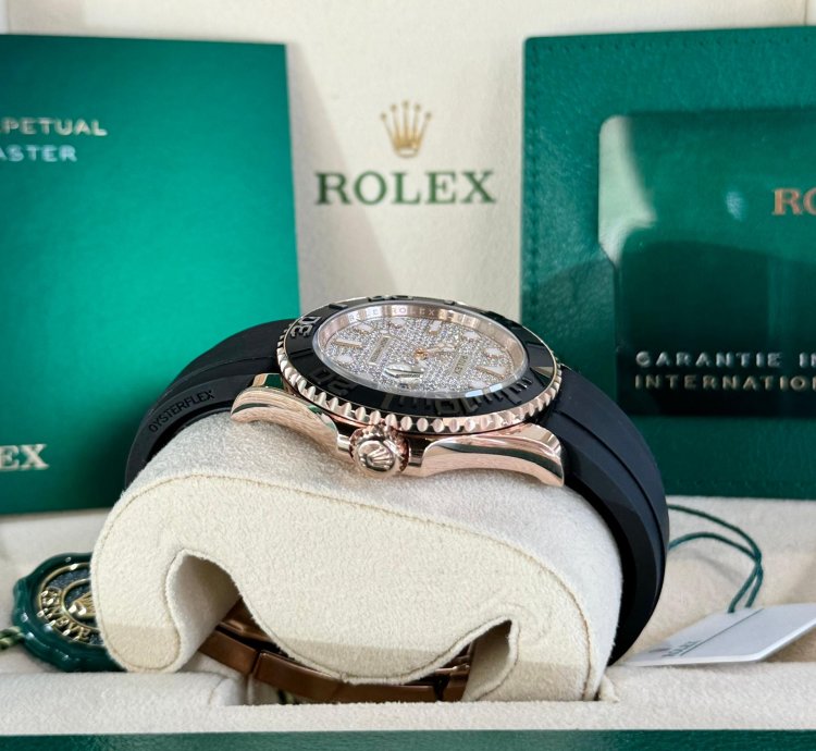 Rolex Yacht-master 40 Rose Gold Oysterflex Diamond Dial 2023