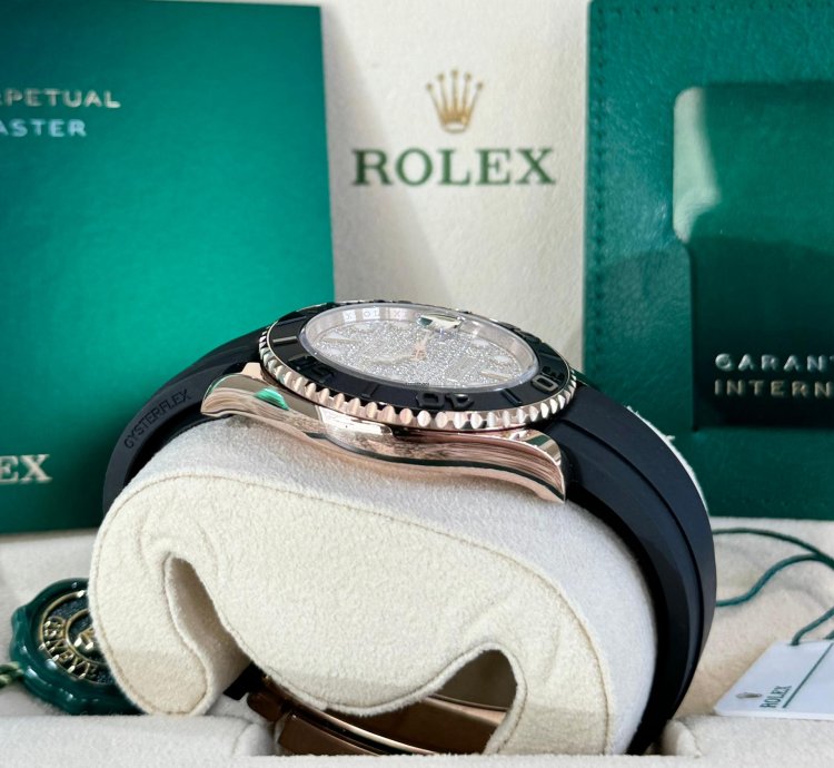 Rolex Yacht-master 40 Rose Gold Oysterflex Diamond Dial 2023