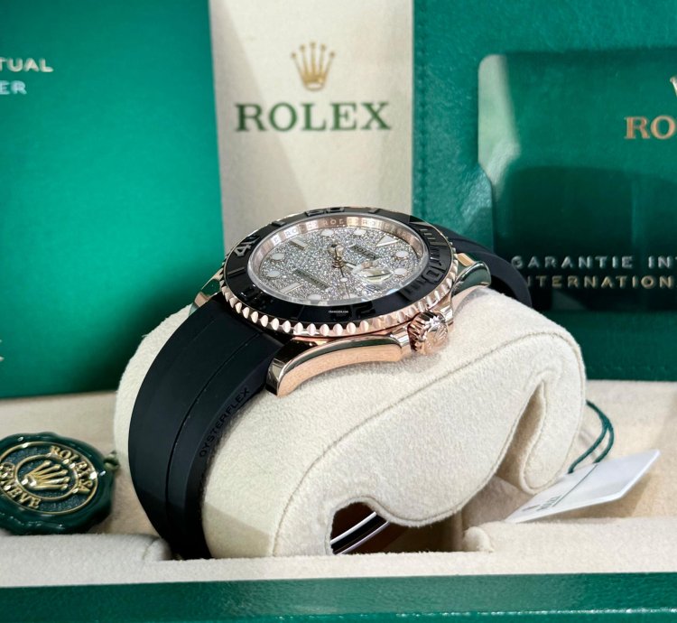 Rolex Yacht-master 40 Rose Gold Oysterflex Diamond Dial 2023