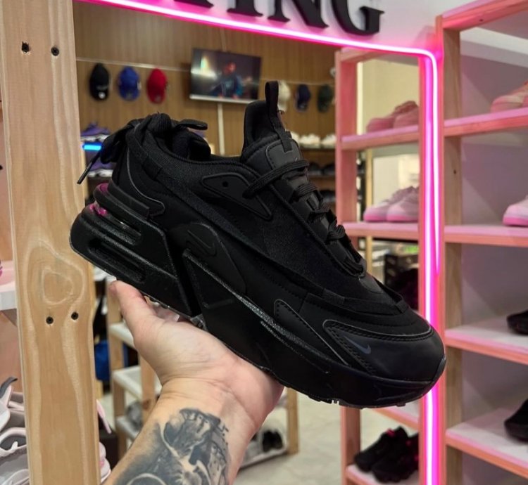 Nik E Air Max Furyosa Full Black Running Shoes