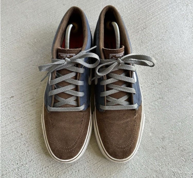 Sz 10 Nike Sb Zoom Stefan Janoski Mid Brown Navy 443095-422