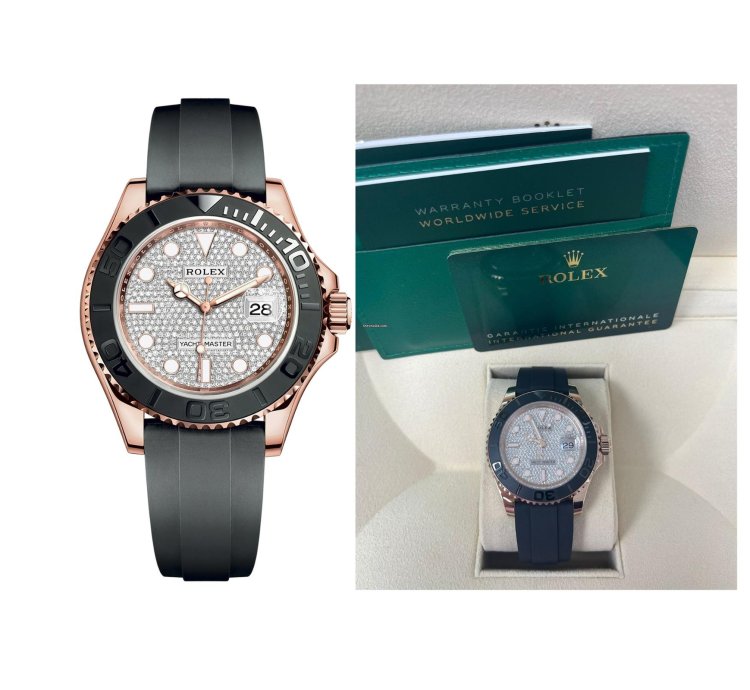 Rolex Yacht-master 40 Rose Gold Pave Diamond Dial 126655