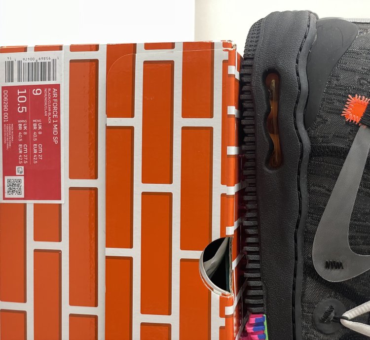 Sz 9 - Nike Air Force 1 Mid Off-white Black 2022 Do6290-001