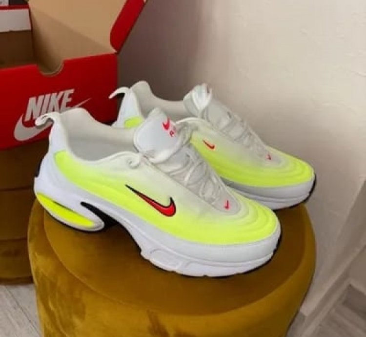 Nik E Air Max Portal Sneakers White Yellow Running Shoes