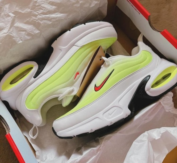 Nik E Air Max Portal Sneakers White Yellow Running Shoes