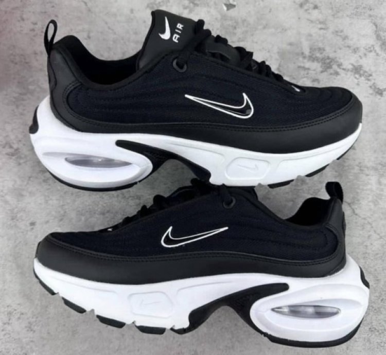 Nik E Air Max Portal Trainer Black White Running Shoes