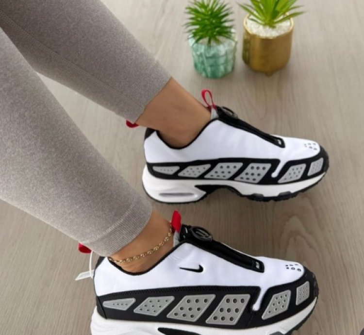 Nik E Air Max Sunder White Black Sneakers
