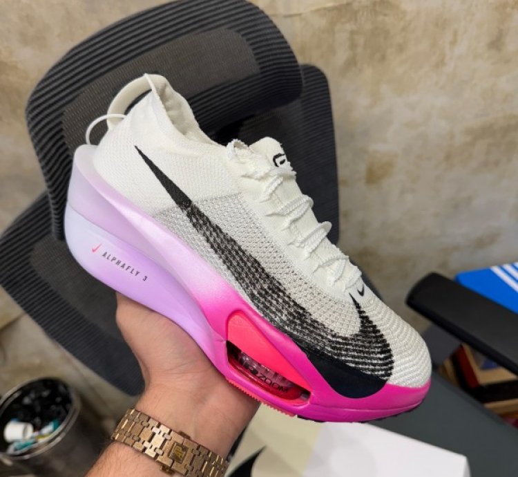 Nik E Air Zoom Alphafly 3 White Purple Running Shoes