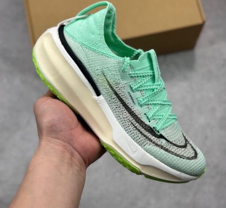 Nik E Air Zoom Z Alphafly Green Running Shoes