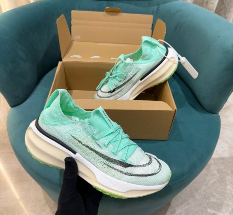 Nik E Air Zoom Z Alphafly Green Running Shoes