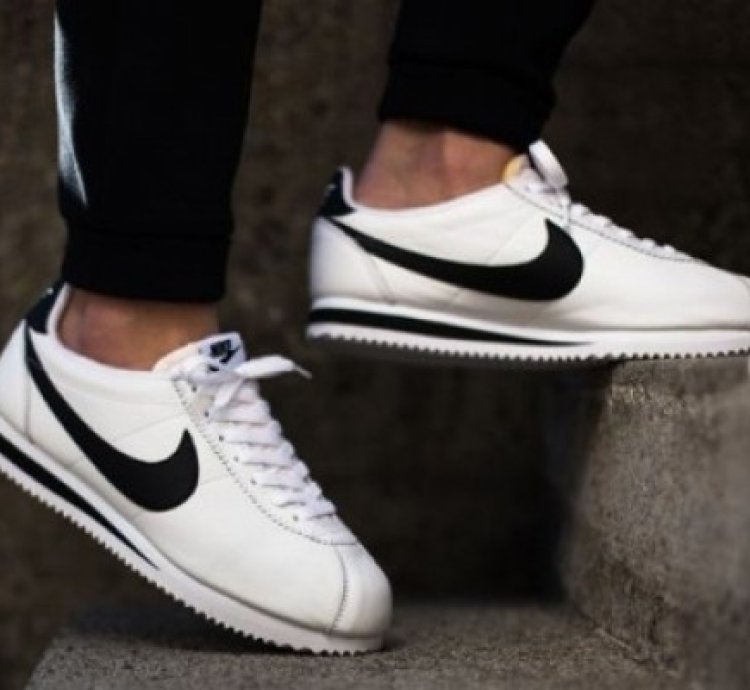 Nik E Cortez Classic White Black Sneakers