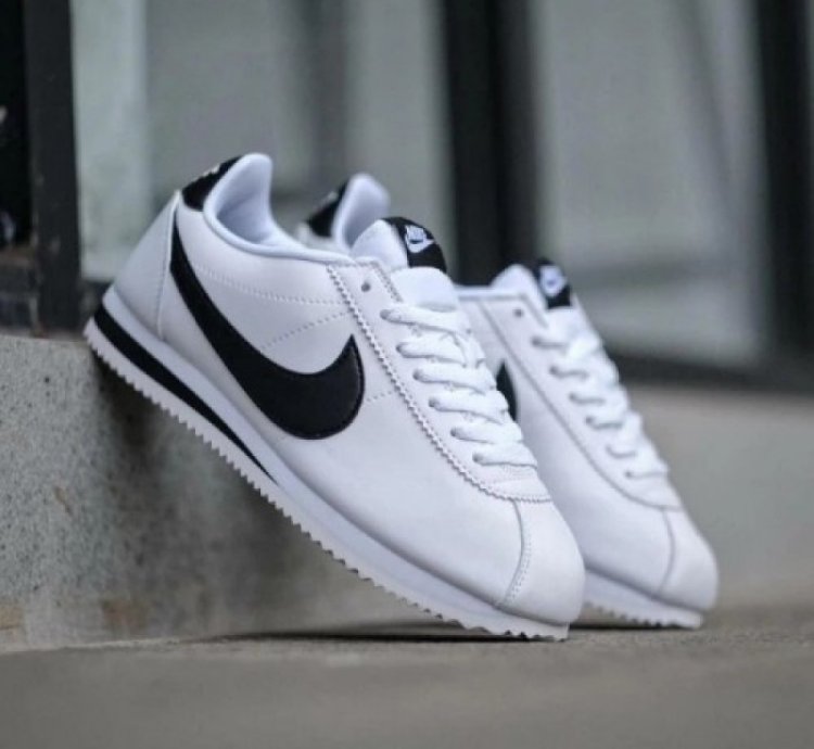 Nik E Cortez Classic White Black Sneakers
