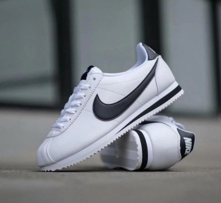 Nik E Cortez Classic White Black Sneakers