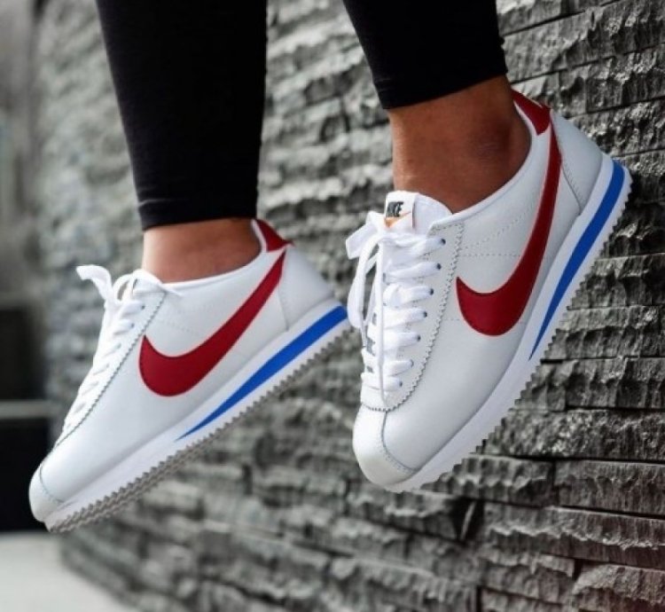 Nik E Cortez Classic White Red Sneakers