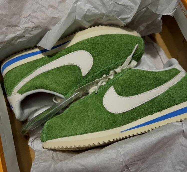 Nik E Cortez Vintage Chlorophyll Sail Light Photo Blue Sneakers