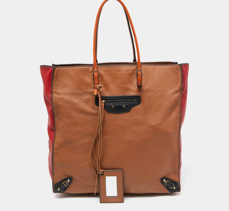 Balenciaga Multicolor Leather Papier A5 Tote