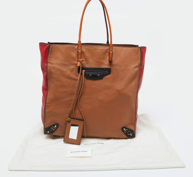 Balenciaga Multicolor Leather Papier A5 Tote