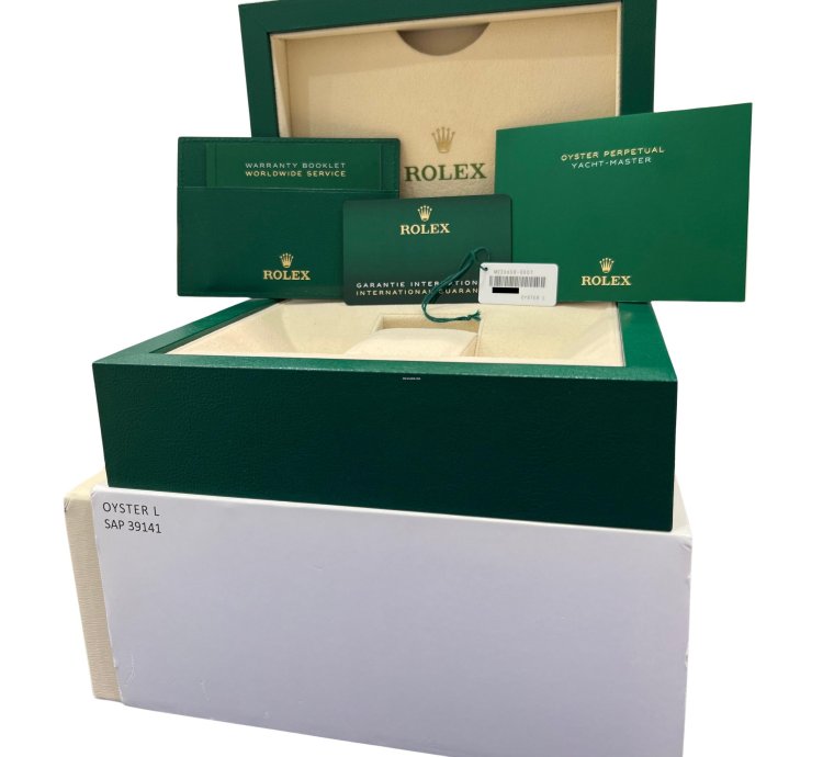 Rolex Yacht-master 42 2022 New Papers Rolex Yacht-master Yellow Gold Oysterflex 42mm 226658 Watch Box