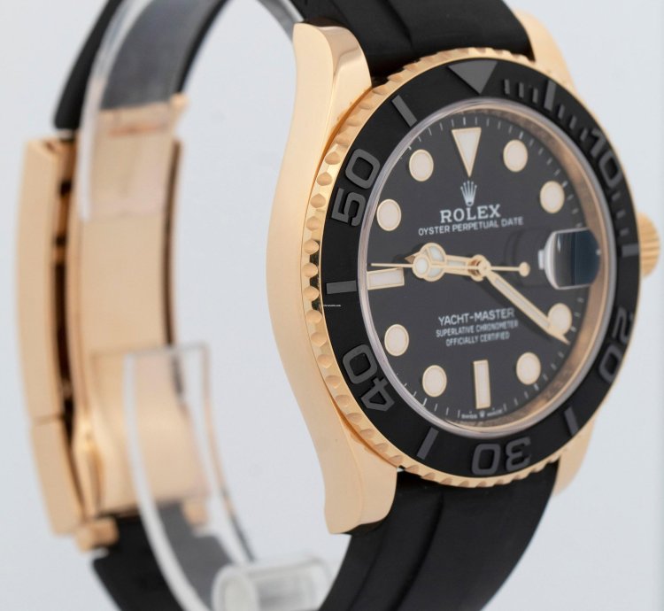 Rolex Yacht-master 42 2022 New Papers Rolex Yacht-master Yellow Gold Oysterflex 42mm 226658 Watch Box