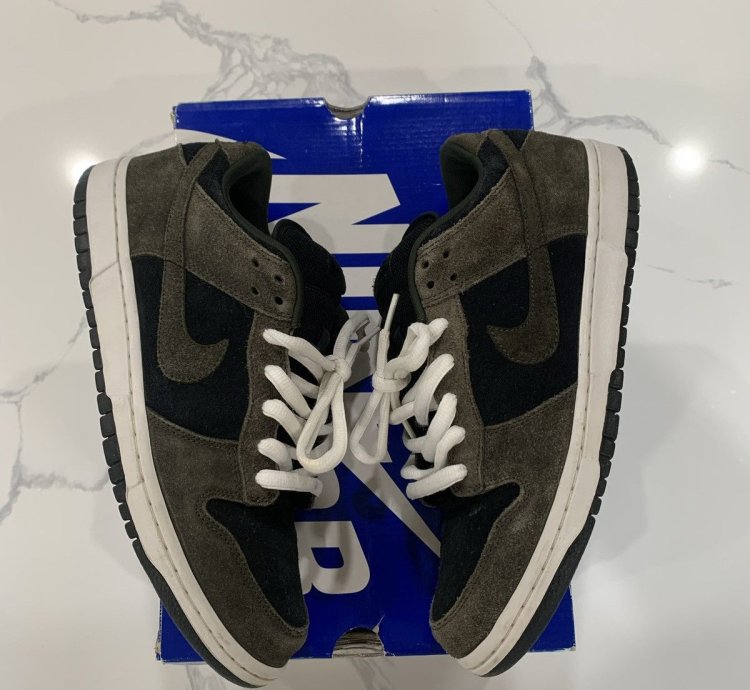 Nike Sb Dunk Low Shoes Travis Scott Virgil Style Olive Brown