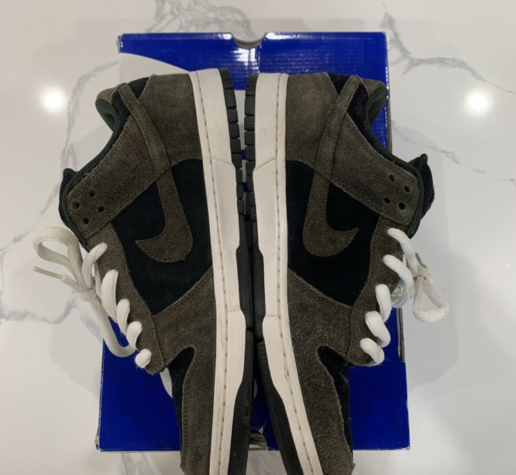 Nike Sb Dunk Low Shoes Travis Scott Virgil Style Olive Brown
