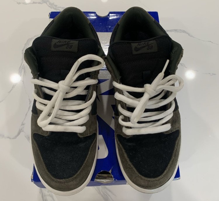 Nike Sb Dunk Low Shoes Travis Scott Virgil Style Olive Brown