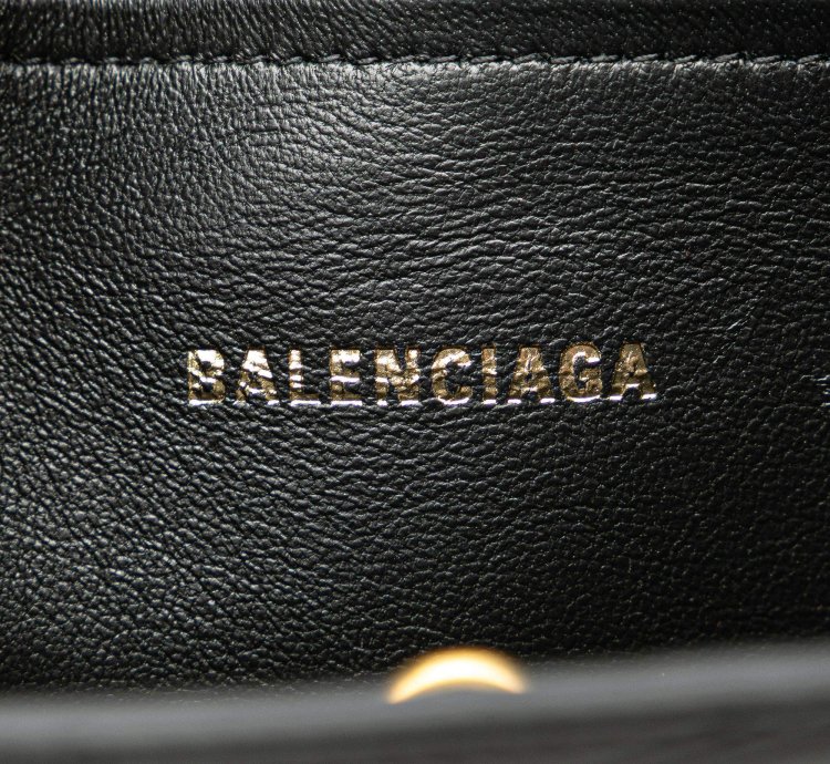 Balenciaga Black Bb Monogram Leather Hard 2 0 Tote Bag