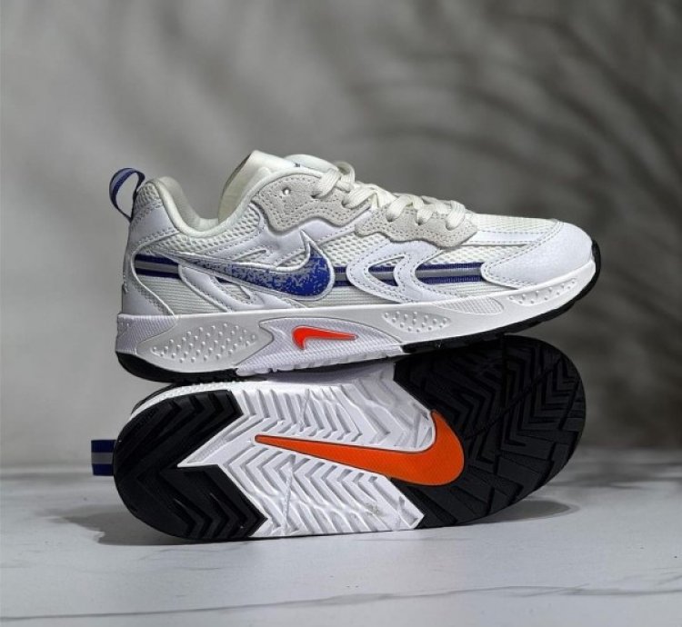 Nik E Jam Electric White Blue Sneakers