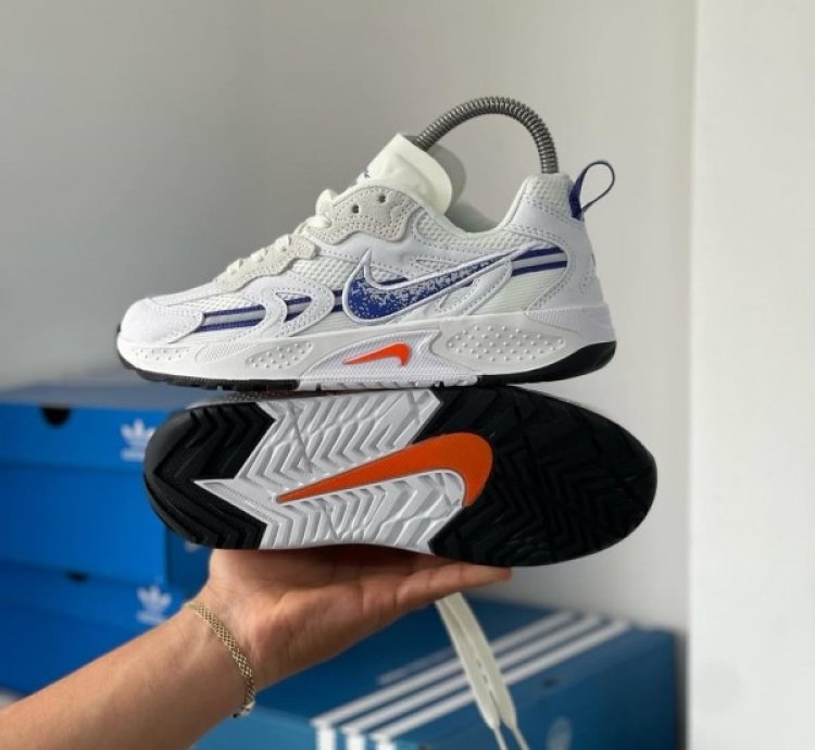 Nik E Jam Electric White Blue Sneakers