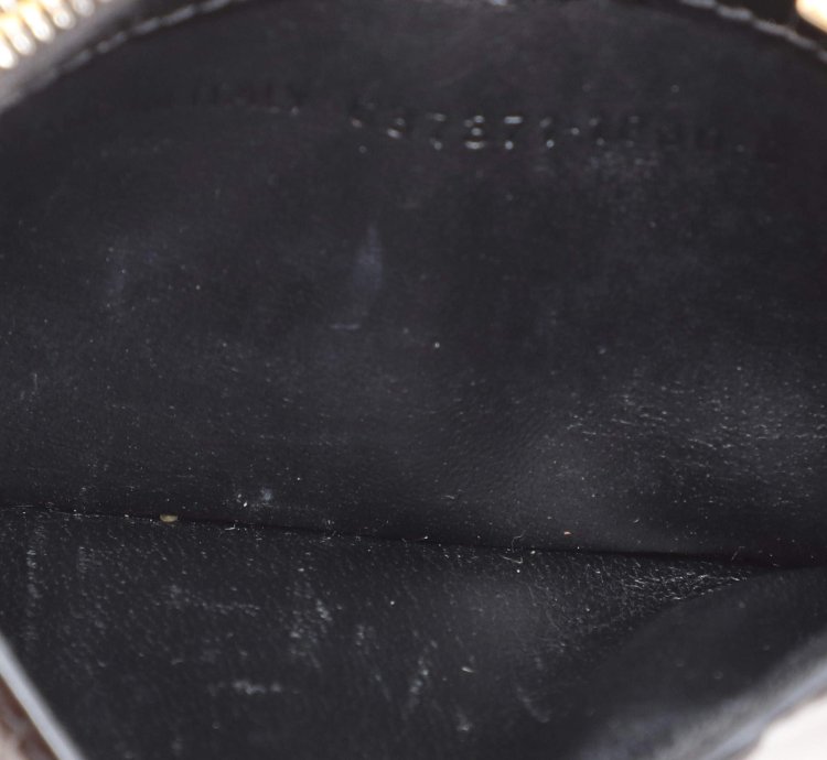 Balenciaga Black Croc Embossed Leather Hourglass Card Holder