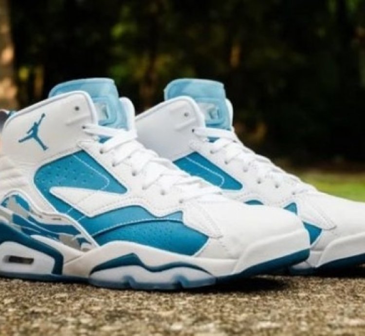 Nik E Jordan Jumpman Mvp 678 White Industrial Blue Basketball Sneakers