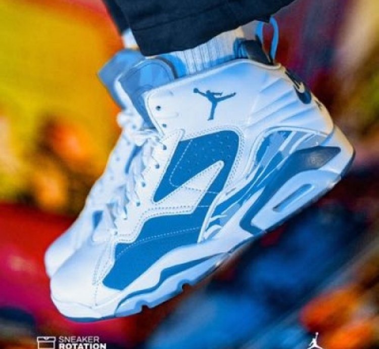 Nik E Jordan Jumpman Mvp 678 White Industrial Blue Basketball Sneakers