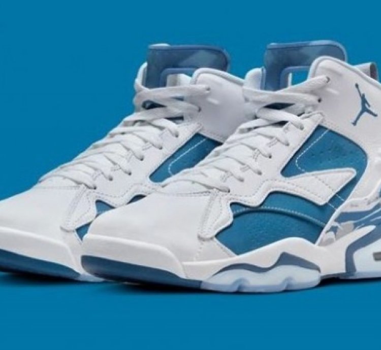 Nik E Jordan Jumpman Mvp 678 White Industrial Blue Basketball Sneakers