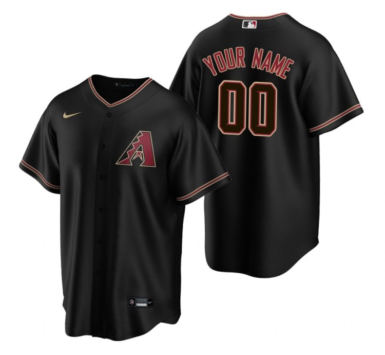 Arizona Diamondbacks Custom Black Stitched Mlb Cool Base Jersey