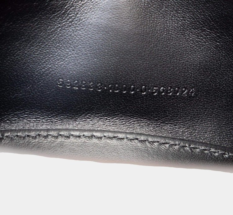 Balenciaga Black Croc Embossed Leather Xs Hourglass Top Handle Bags